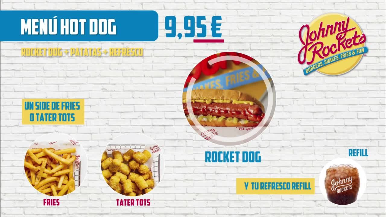 Johnny Rockets · Menú animado